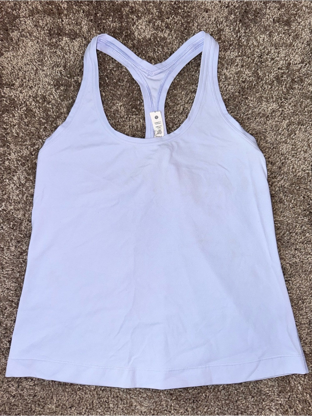 Women’s Size 8 lululemon athletica Light Lavender Racerback Tank Top